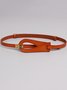 Irregular Hollow Out Split Leather Belt