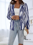 Striped Loose Casual Others Blazer