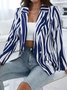 Striped Loose Casual Others Blazer
