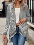 Women Vintage Ethnic Tribal Print Casual Loose Floral Jacket