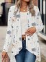 Women Vintage Ethnic Tribal Print Casual Loose Floral Jacket
