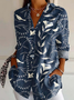 Women Floral Shirt Collar Long Sleeve Casual Daily Spring/Fall Shirt