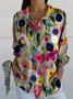 Women Floral Shirt Collar Long Sleeve Casual Daily Spring/Fall Shirt
