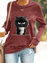 Funny Cat Nope Casual Sweatshirt