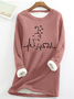 Women Cat Crew Neck Long Sleeve Casual Daily Spring/Fall Sweatshirt
