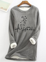Women Cat Crew Neck Long Sleeve Casual Daily Spring/Fall Sweatshirt