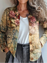 Ethnic Crew Neck Psychedelic Art Cardigan