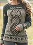 Irish Celtic Knitted Round Neck Sweater