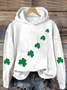 Women's St. Patrick's Day Shamrock Print Hoodie