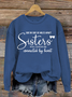 Women Text Letters Crew Neck Long Sleeve Casual Daily Spring/Fall Sweatshirt