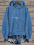 Women's Jesus Loves You Faith  Printed Hooded Sweatshirt