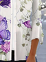 Women's Spring Butterfly Floral Print Shawl Cardigan