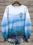Women's Faith Print Crew Neck Sweatshirt