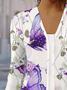Women's Spring Butterfly Floral Print Shawl Cardigan