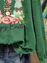 Women's Bunny Happy Easter Print Casual Long Sleeve Sweatshirt
