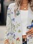 Women's Floral Butterfly Spring Print Casual Long Sleeve Cardigan