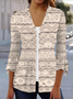 Women's Floral Print Casual Button-Down Long Sleeve Cardigan