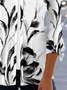 Women's Floral Print Casual Button-Down Long Sleeve Cardigan
