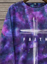 Women's Faith Print Crew Neck Sweatshirt