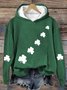 Women's St. Patrick's Day Shamrock Print Hoodie