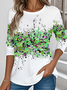 Women 3D Printing Crew Neck Jersey Long Sleeve Vintage Daily Spring/Fall T-shirt