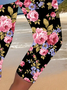 Women's Floral Spring Print Casual Leggings