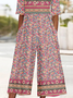 Multicolor Block Loose Vintage Jumpsuit