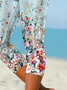 Women's Floral Spring Print Casual Leggings