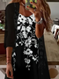 Women's Floral Spring Print Two Piece Dress Set