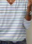 Women's Striped Spring Print Casual V-Neck Long Sleeve T-Shirt