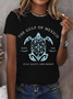 Women's Gulf Of Mexico Print Round Neck T-Shirt
