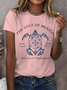 Women's Gulf Of Mexico Print Round Neck T-Shirt
