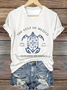 Women's Gulf Of Mexico Printed V Neck T-Shirt
