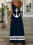 Women's Anchor Spring Print Sexy Fashion Suspender Dress