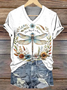 Regular Fit V Neck Casual T-Shirt