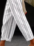 Women's Striped Print Spring Casual Pants