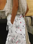 Women's  H-Line Straight Pants Daily Going Out Pants White Casual Printing Floral Summer Pants
