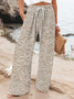 Women's  H-Line Baggy Pants Daily Going Out Pants Apricot Casual Printing Floral Spring/Fall Pants