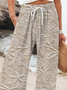 Women's  H-Line Baggy Pants Daily Going Out Pants Apricot Casual Printing Floral Spring/Fall Pants