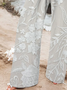Women's  H-Line Baggy Pants Daily Going Out Pants White Casual Printing Floral Spring/Fall Pants