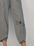 Women's Spring Dragonfly Print Casual Pants