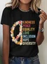 Kindness Peace Equality Love Hope Diversity Human Rights Cotton T-Shirt