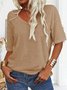 Loose Casual V Neck T-Shirt
