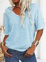 Loose Casual V Neck T-Shirt