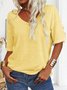 Loose Casual V Neck T-Shirt