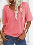 Loose Casual V Neck T-Shirt