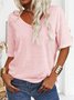 Loose Casual V Neck T-Shirt