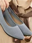 Summer solid color pointed flat shoes for women, casual and breathable, ladies' hollow cloth shoes, French style, no-tiring shoes