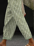 Women's Striped Print Casual Pants