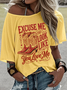 Western Style Round Neck Colored Cotton Short Sleeve T-Shirt